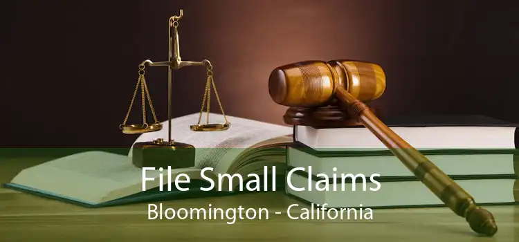 File Small Claims Bloomington - California