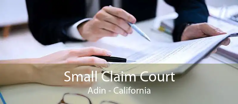 Small Claim Court Adin - California