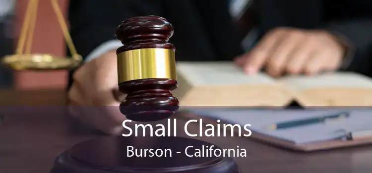 Small Claims Burson - California
