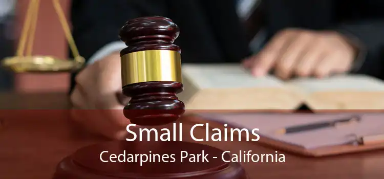 Small Claims Cedarpines Park - California