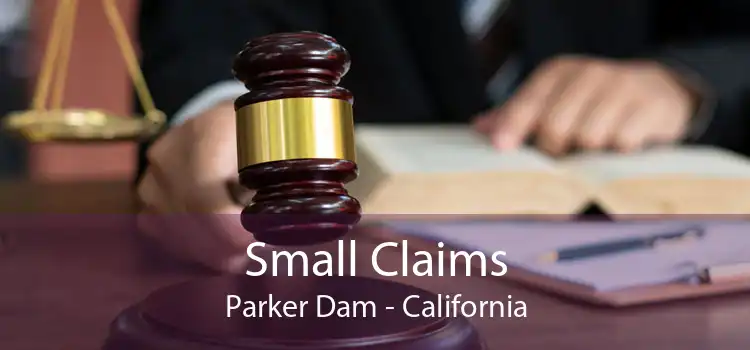 Small Claims Parker Dam - California
